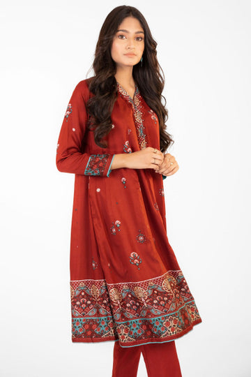 Alkaram FW-41.1-22-Maroon Winter Collection 2022 Online Shopping